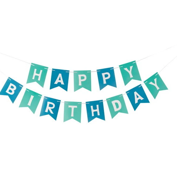 Happy Birthday Banner Party Decorations Paper Birthday Bunting Flag Banners