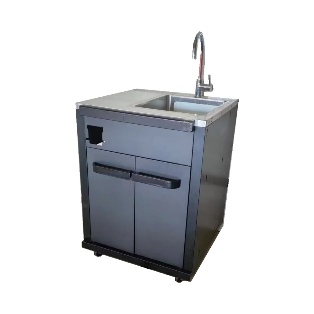 Custom Stainless Steel Cabinet Parts Laser Cut and Bended Sheet Metal Assembled Removable Kitchen Sink Cabinets