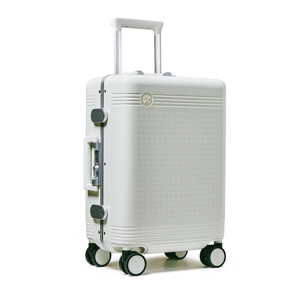 Seek new brand fashion design durable airport anti theft aluminum frame hard suitcase luxury business trolley travel luggage