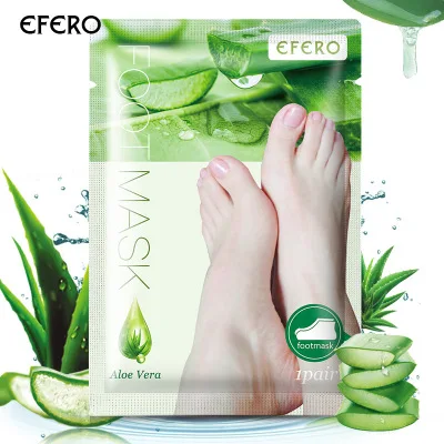 EFERO Moisturizing Nourishing Peeling Exfoliating Natural Aloe Vera Extract Foot Mask