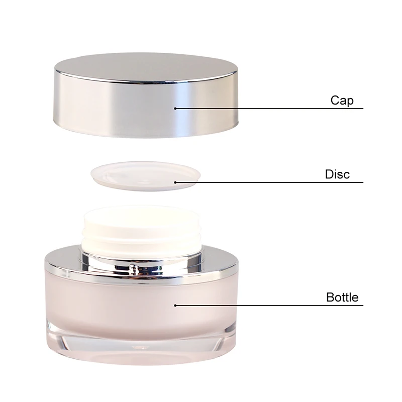 Free sample luxury empty plastic cosmetic bottle jar packaging