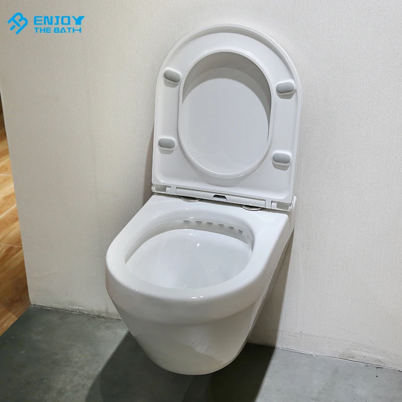 Washdown Bathroom Set WC Toilet Set/ceramic /siphonic Water Closet White Color Wall-hung Toilet Two Piece Wall Mounted Modern 25