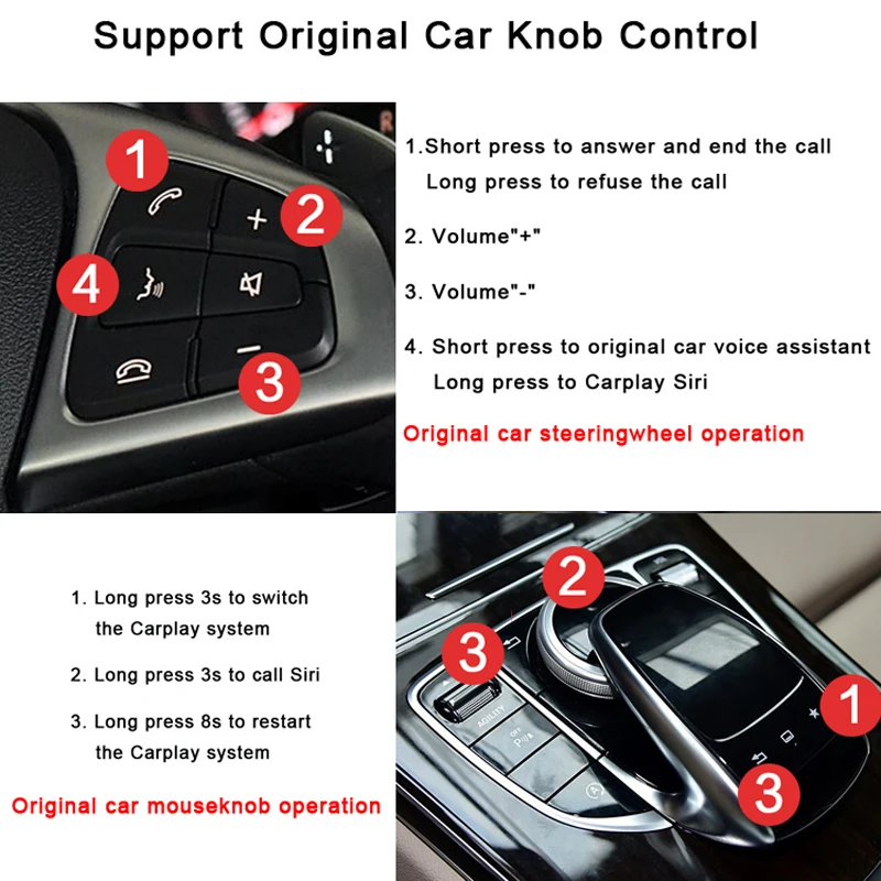 Car Electronic Gadgets Carplay Android Auto W205 For Benz 5.0 Ssytem 2013-2019