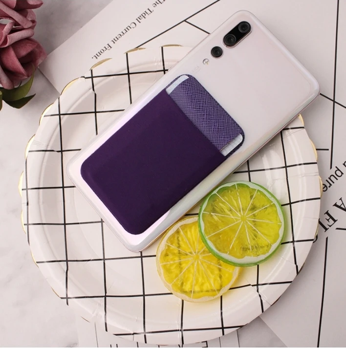 Triangle Leather Label Mobile Phone Sticker 3m Glue Phone Credit Card Pouch Slot Bag Adhesive Back Hand Phones