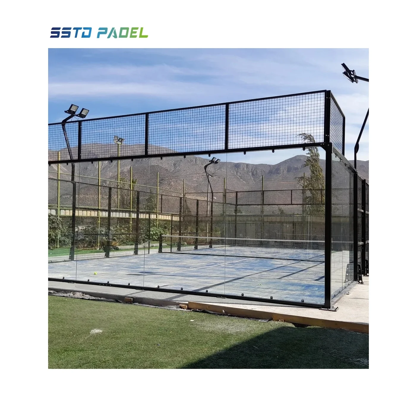 SSTD Padel Court Outdoor Factory Paddle Tennis Courts Cancha de Padel Panoramic Hot-Dip Galvanized Padel Court Manufacturer