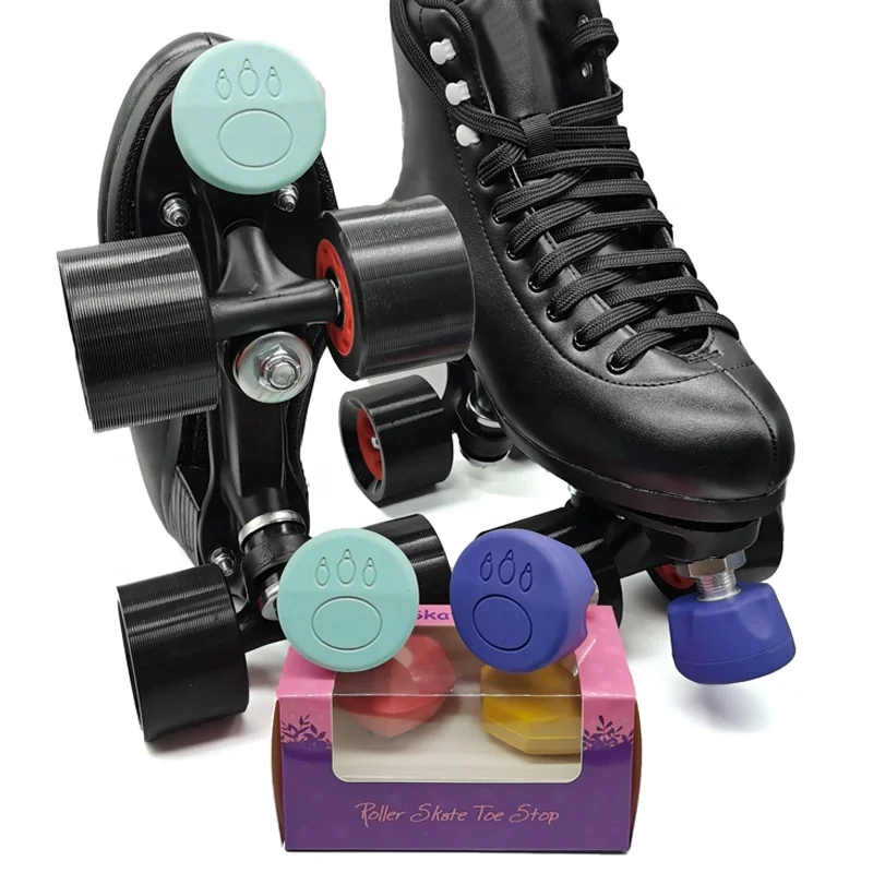 Oem Customize Pink Toe Stop Stopper Plug Rollerskates Quad Roller Skates Children Women On Portable Skating Flooring Flashing