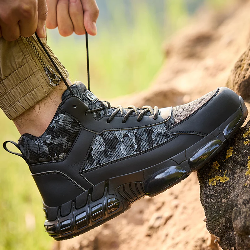 Hot Selling Industrial Protective Breathable Work Boot Casual Trainers Steel Toe Safety Shoes for Men Women
