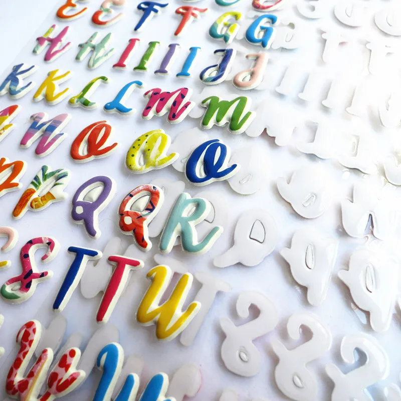
Embossed Custom Kids Learning 3D Foam Puffy Alphabet Stickers Sheet 