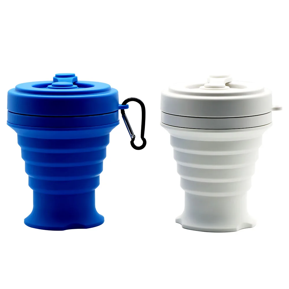 New Product 400ML Wholesale Reusable Silicone Water Mug Outdoor Travel Collapsible Coffee Cup Eco-friendly and Durable Milk Cups