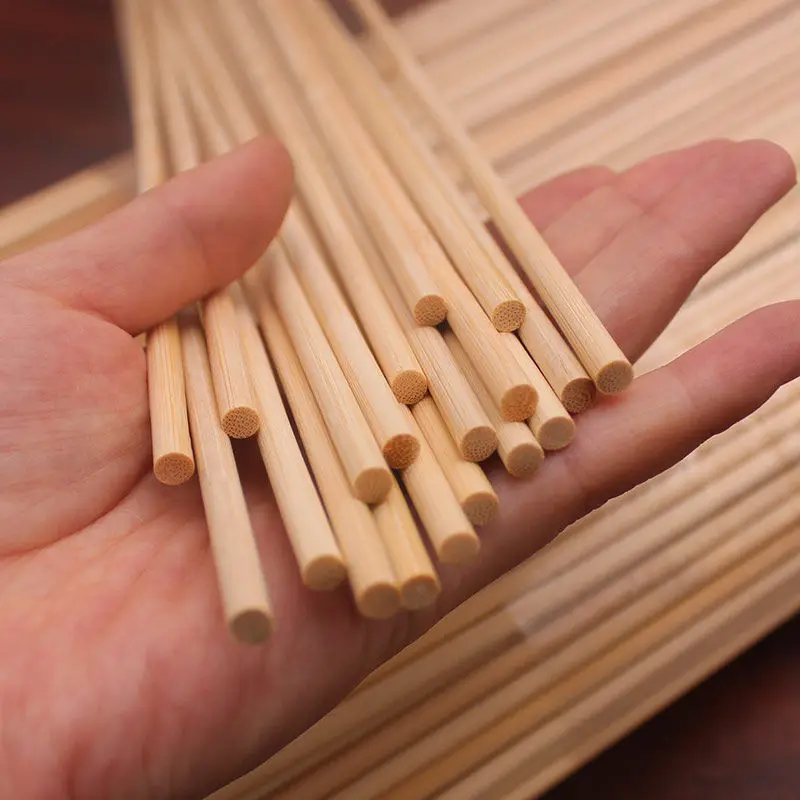 Eco-friendly Disposable Natural Round/Pointed Fruit BBQ Bamboo Skewers