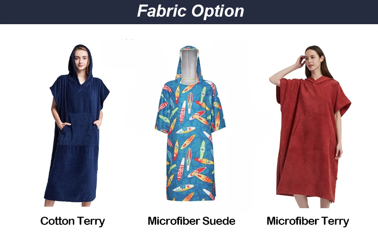 Wuxi Ivy Textile 100% Cotton Surf Poncho surf beach tower for sale women and men poncho hoodie