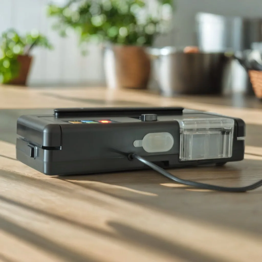 Household manual operation VACUUM SEALER, also known as a household manual vacuum sealing machine.