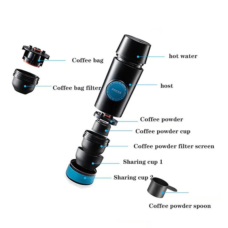 2024 HOT Food grade material 2 in 1 function mini USB coffee maker 5V portable coffee machine For Nespresso Capsule