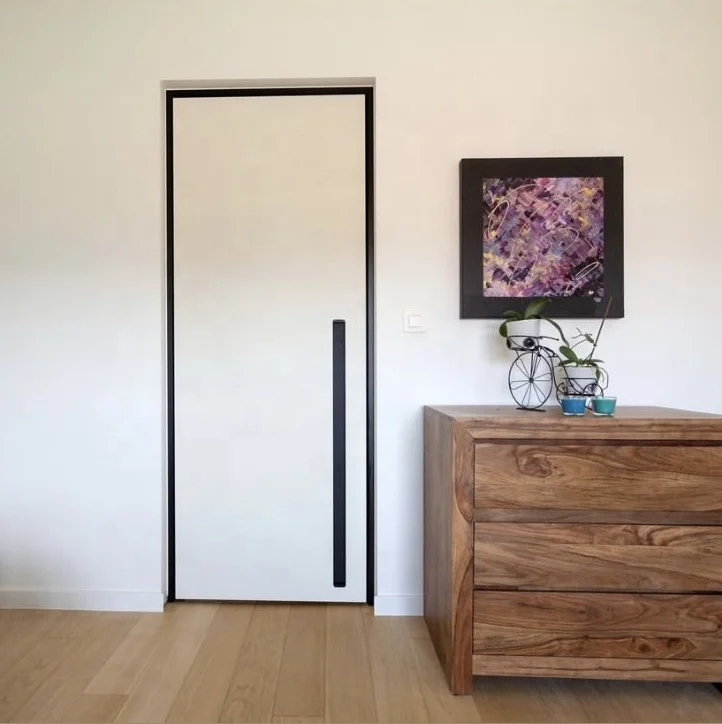 European foam core cheap nice smooth plain white interior solid wooden doors Romania