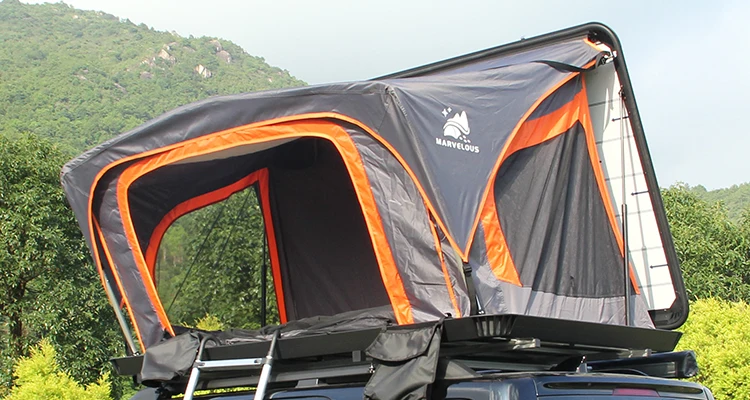 Aluminum Rooftop Tent 4 Person Waterproof Hard Shell Roof Top Tents