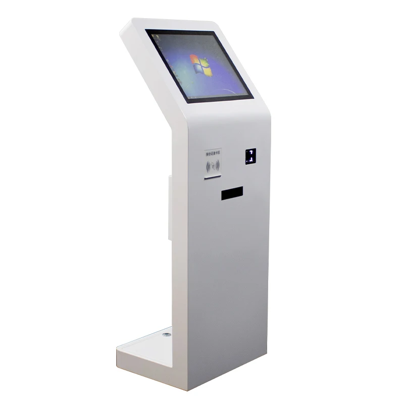 21.5 inch Capacitive Touch Screen Printer Scanner Kiosk Self Service Ordering Payment Floor Standing Checkout kiosk