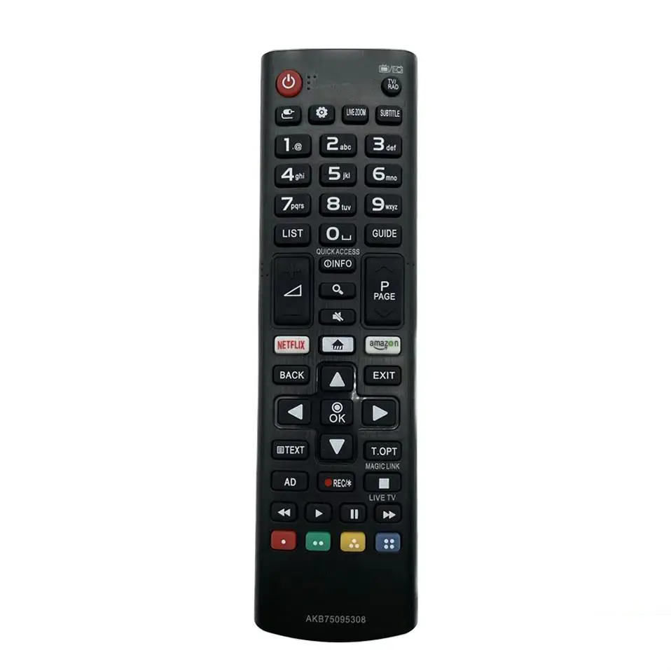 New Replacement Remote Control for LG LED LCD TV AKB75095307 /5303 /5308 OEM with Ultra HD TV with Netflix Amazon with 46 Button