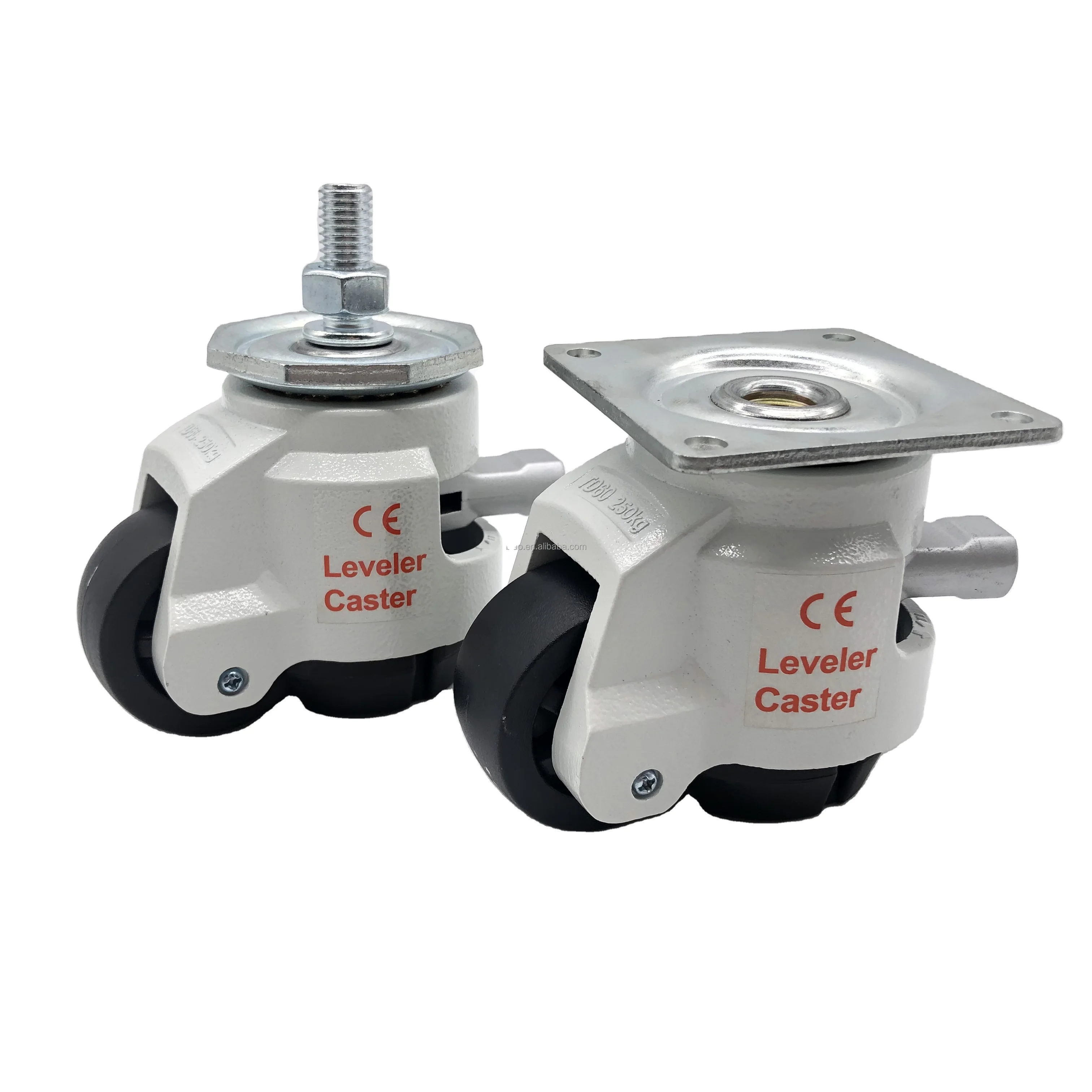 Top Plate 1100LB TD80 built-in ratcheting system leveling caster