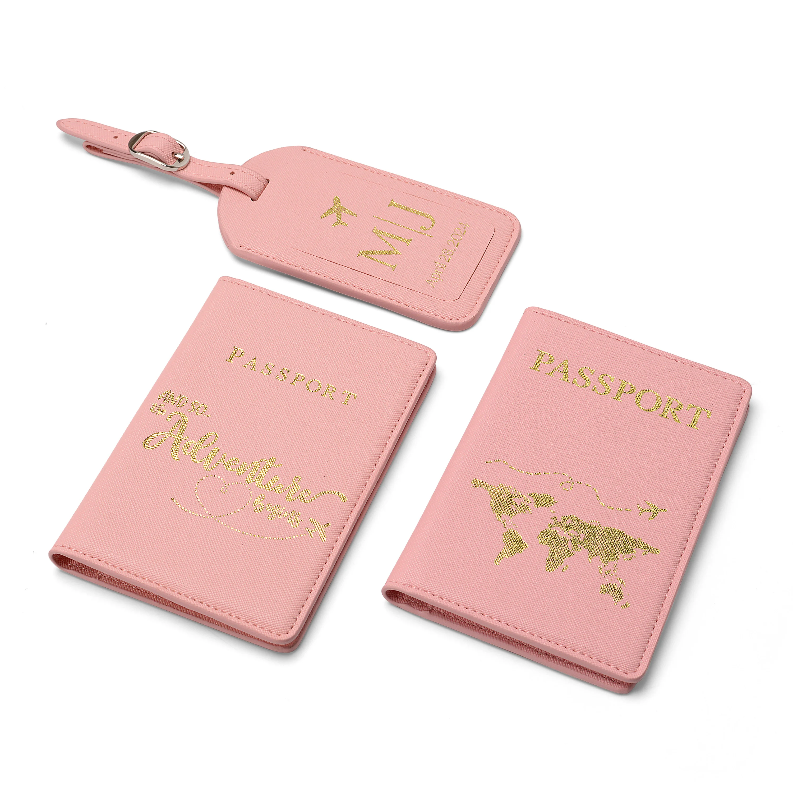 Lovely Custom Private Label Print LOGO Cream Pink Card Case Custom Size Travel Makeup Card Holder