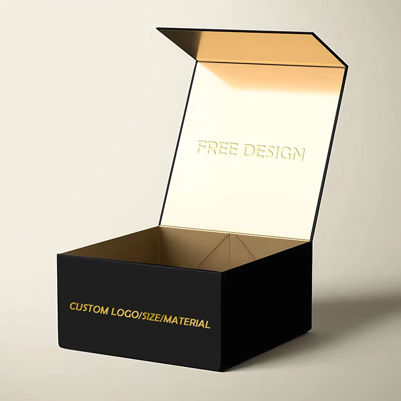 Wholesale Custom Logo Black Luxury Cardboard Paper Wig Hair Extension Gift Package Box Magnetic Packaging Boxes For Wigs