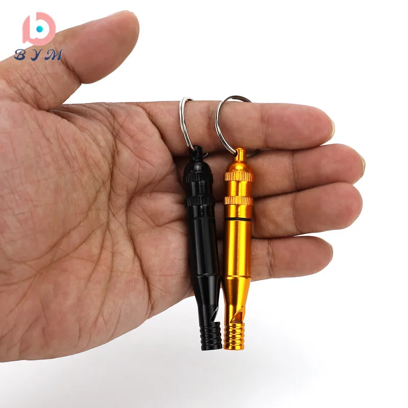 Aluminium security whistle custom outdoor survival rescue capsule key ring safety whistle