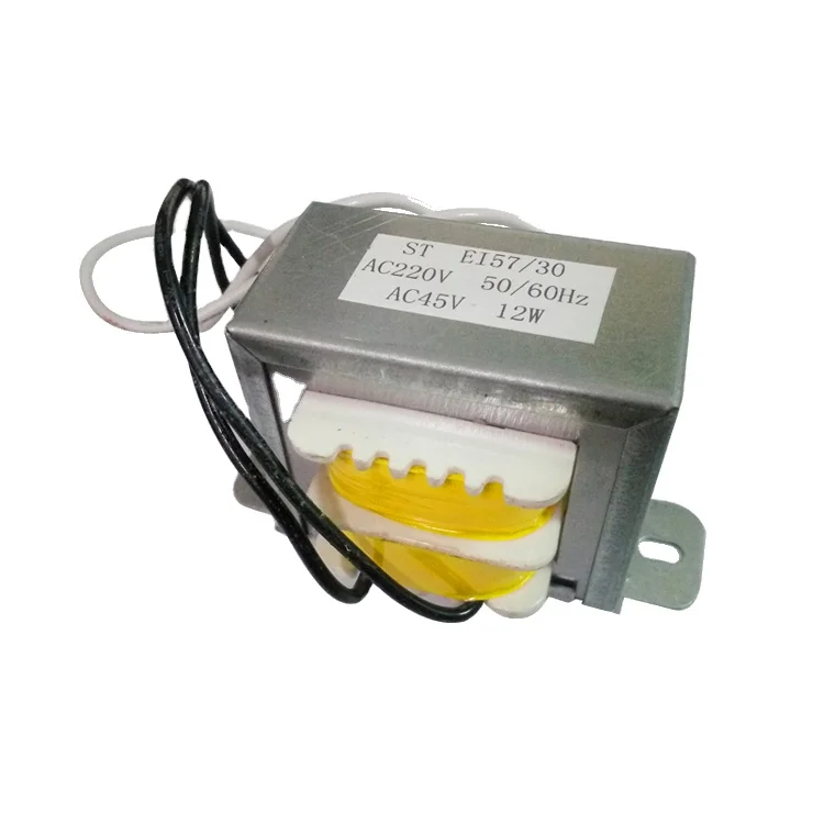 12 0 5amp EI57 ламинированный кремниевый стальной лист 50 Гц низкочастотный EI трансформатор Электрический аудио