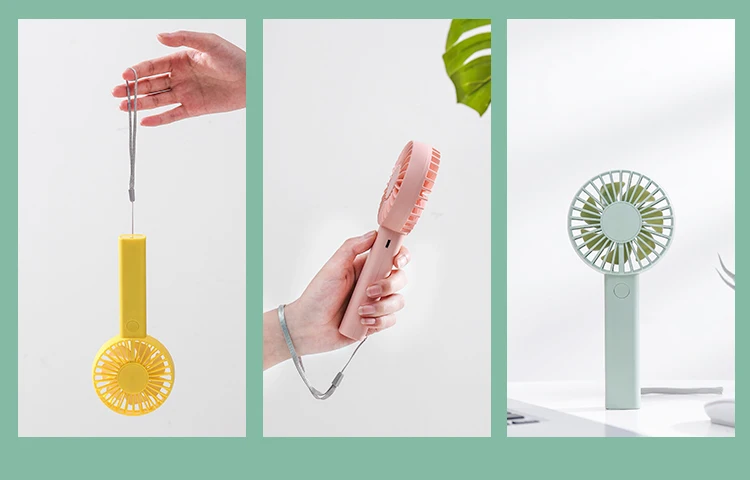 Hot top sell mini portable 1200mAh USB rechargeable handheld portable personal mini fan