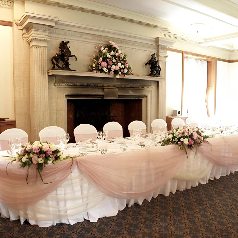 Classic and Timeless Cloth Table Skirt for Banquets Home Hotels-Waterproof Disposable Party Supplies