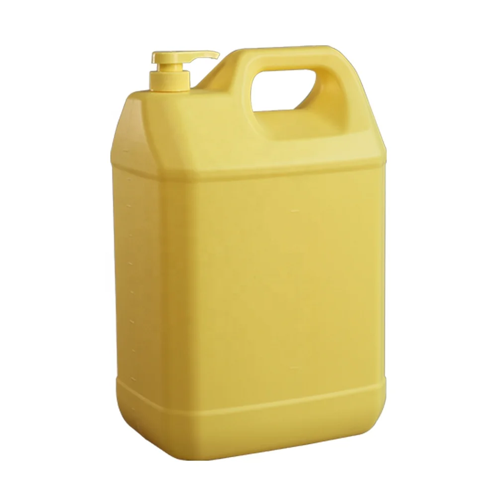  10 л пластиковый цилиндр для жидкого моющего средства квадратный jerrycan HDPE литров желтый химический с насосной головкой кг