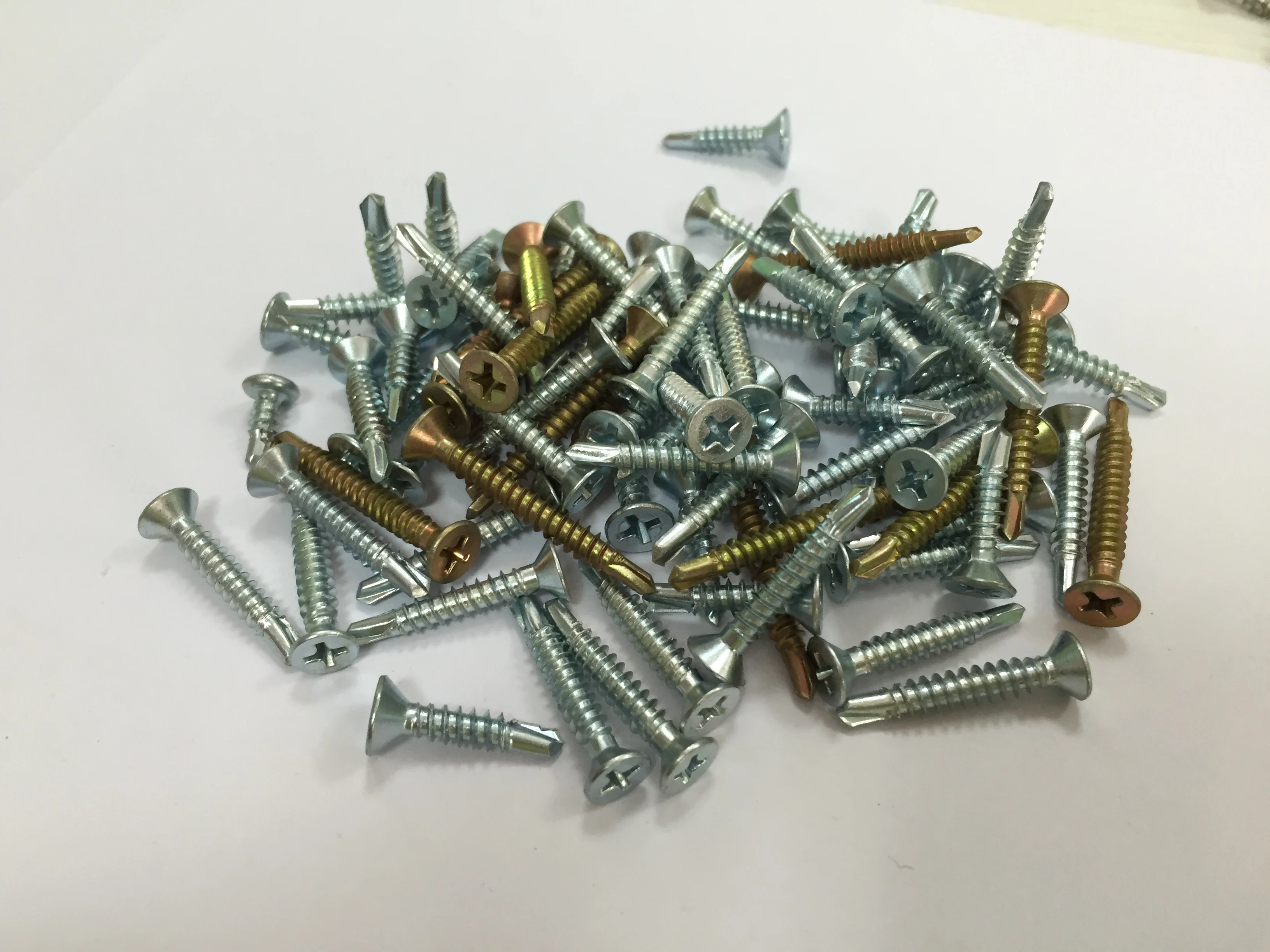 hex flange head self drilling screw for woodworking cheap price zinc plated self drilling screw