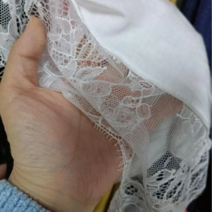 
Custom made jersey hijab with lace 