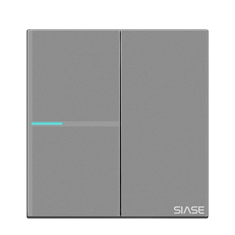 SIASE серый 250V 10A электрические выключатели стены 2 gang выполненные переключатель