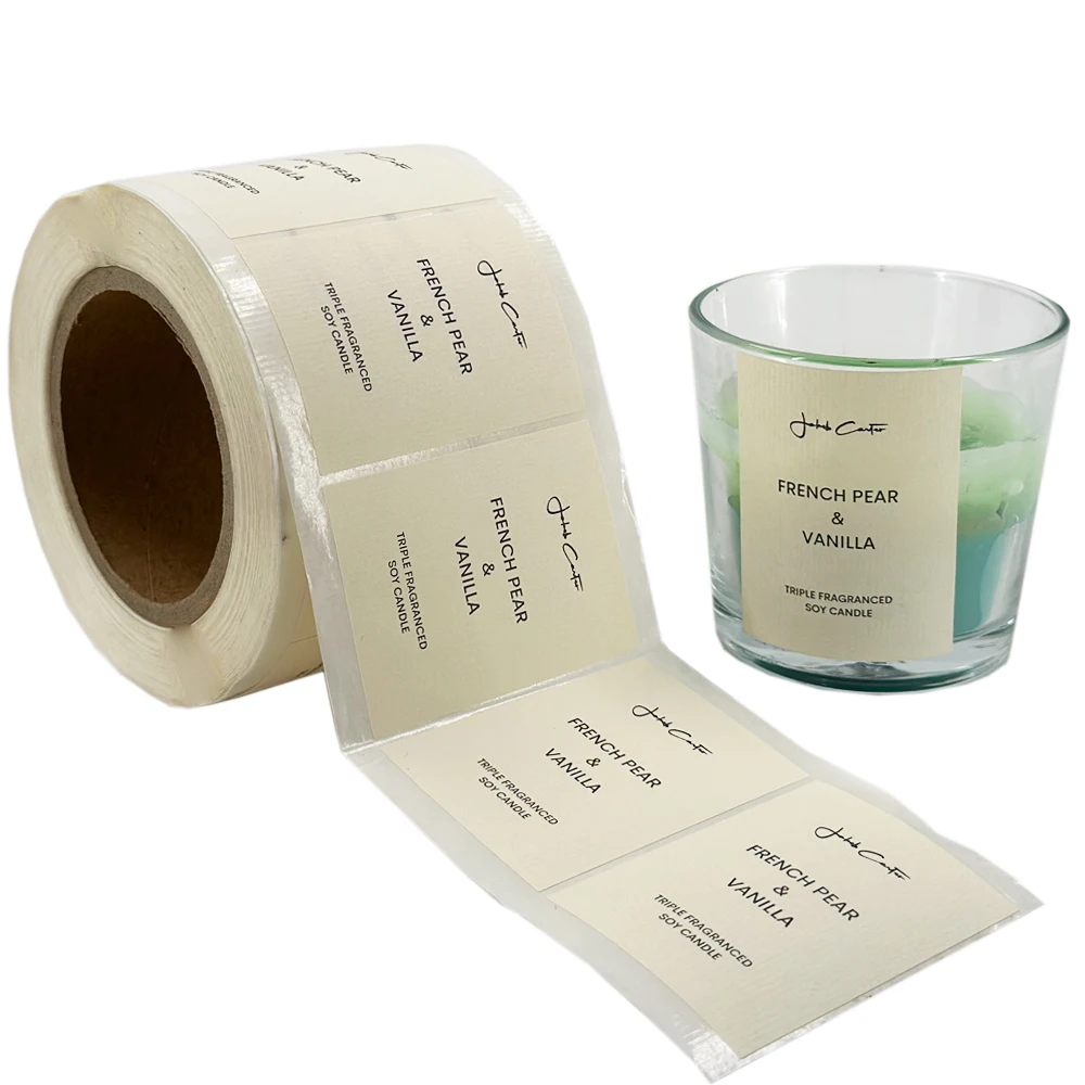 Shenzhen Professional Factory Personalized Logo Packaging Candle Jar Labels Printing Custom Stickers Roll For Business