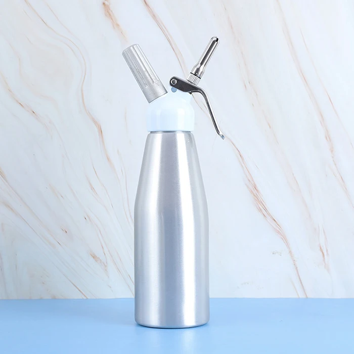 Custom 1000ml Professional Dessert Tools Whipped Cream Dispenser Aluminum Cream Whipper With Plastic Nozzles