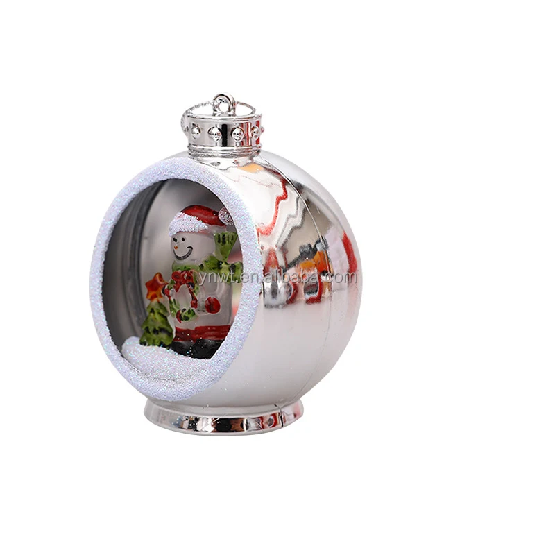 Wholesale Santa Claus Father Christmas glass Christmas ornament Christmas Glass Flat Ball