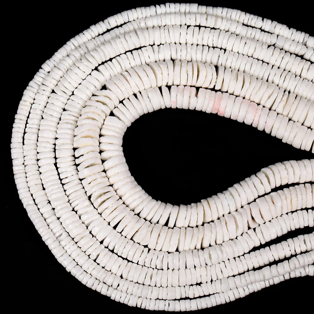 Factory Price Natural White Shell Mother Of Pearl Seashell Round Shape Spacer Beads For Jewelry Making DIY Bracelet Necklace