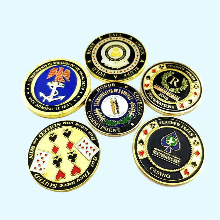 Custom Zinc Alloy Brass Challenge Coin Soft Hard Enamel Plated Souvenir Metal Dog Tag Die Cut round Shape Coins