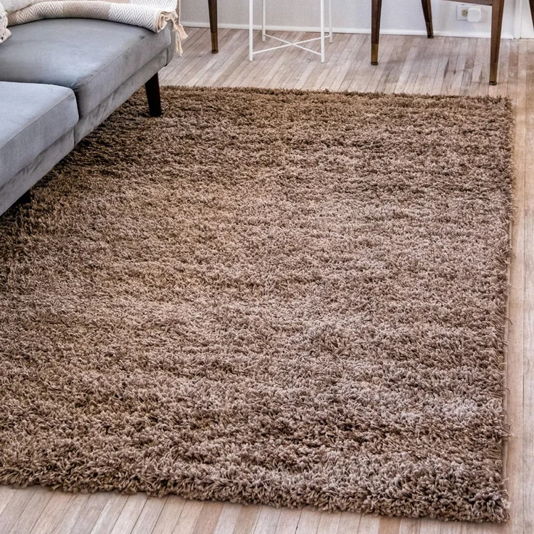 JACKSON wholesale handmade polyester plain fashion cheap long hair plush fancy shaggy carpet