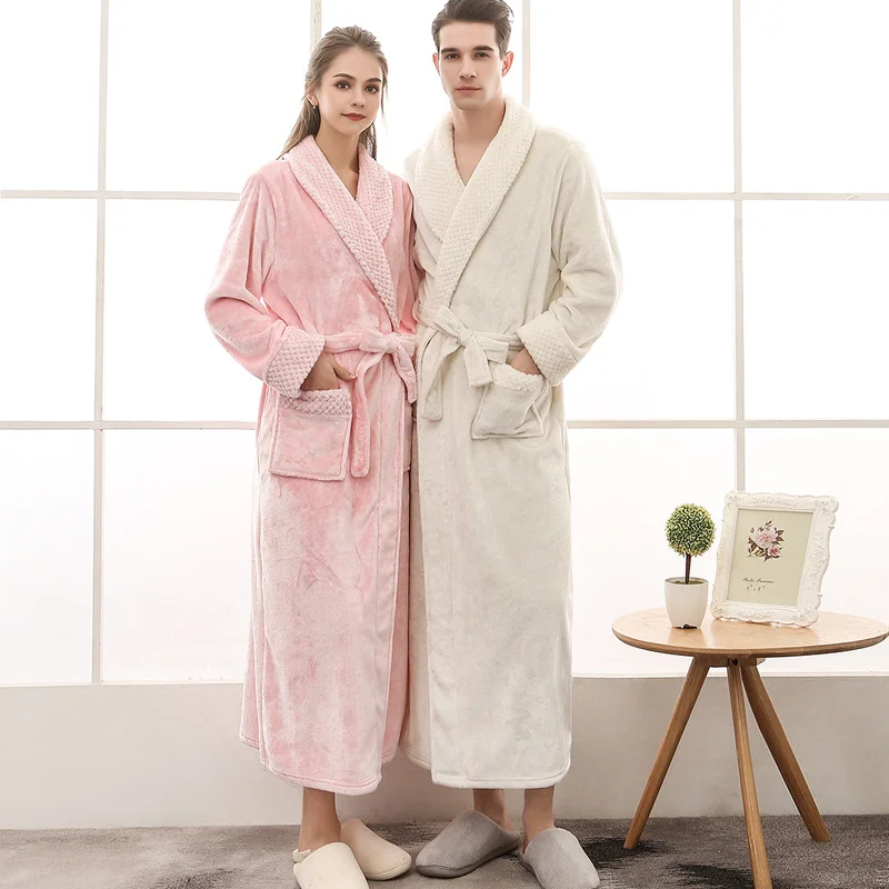 Unisex Velour and Terry Cloth Bathrobe 100% polyester Microfiber Hotel/Spa Robes Classic For Men or Women Bath Robes