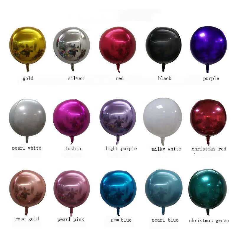 Happy Birthday Party Decoration Globos Decoration 22 Inch 4d Self Inflating Balloon Round Shape Foil Balloon