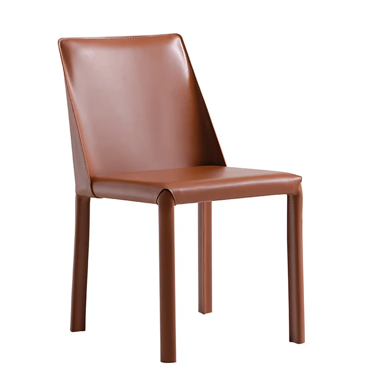New Luxury Fashion Leisure Home Furniture Dining Room Chairs Modern Leather Restaurant Chair
