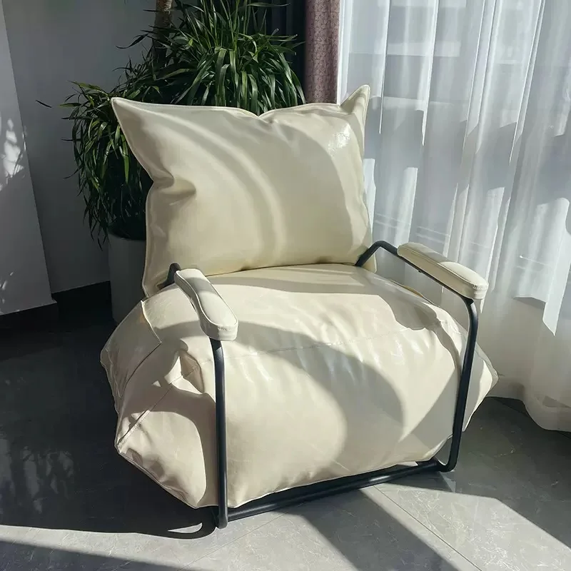 Nordic living room leisure chair lazy sofa single person leisure tatami industrial style retro coffee shop iron sofa