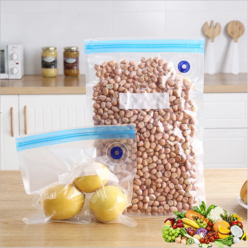 High quality Reusable Vacuum Food Storage Sealing Bags chicken Meat Freezer Storage Food Vacuum Sealer Bags