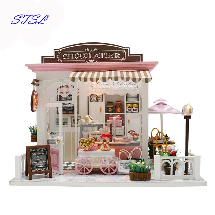 educational toys DIY TOY micro wooden doll house for girls birthday gift toy