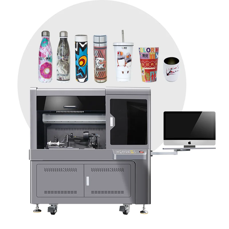 360 degrees High speed cylinder printer Wine glass PET bottle digital UV printing machine Inkjet Printers