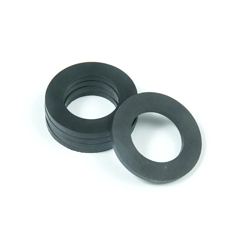Custom PTFE Black Rubber Gasket Heat-Resistant Round Flange Flat Gasket Oil Seal