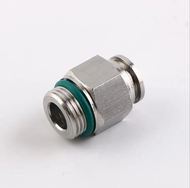 OD 4 6 8 10 12mm Internal Thread 1/8 1/4 3/8 1/2 BSPP Thread Stainless Steel Push Connect Straight male Connector