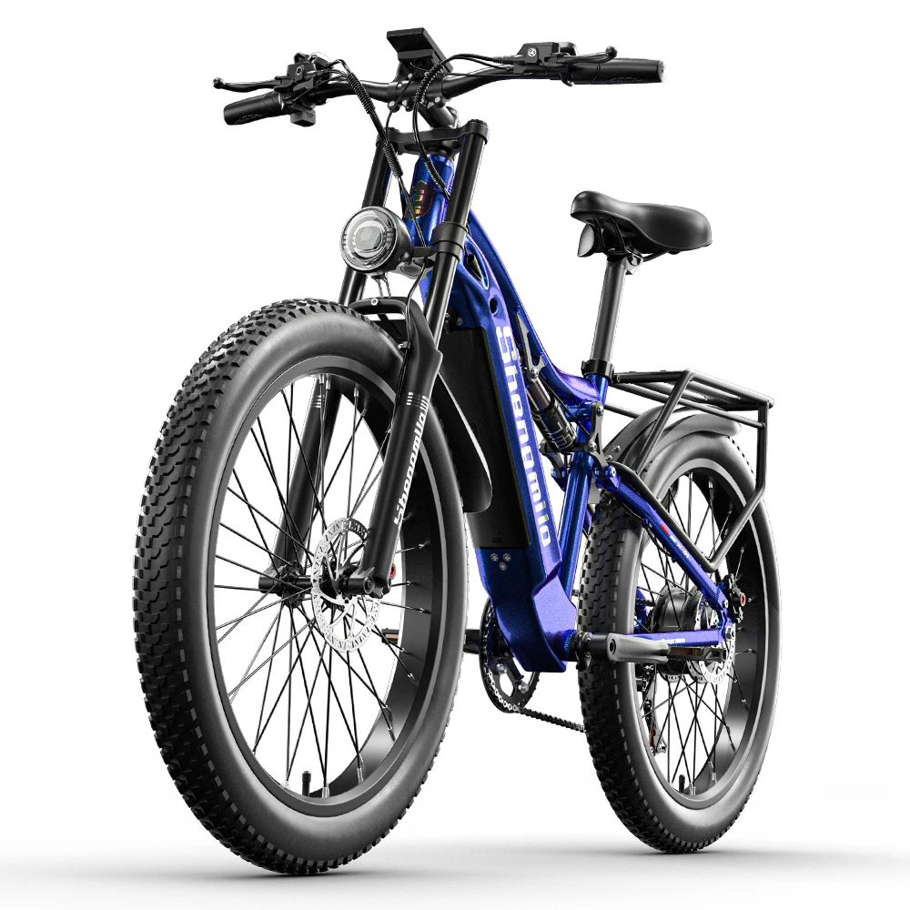 Электрический велосипед HezzoEU US Stock MX03 Ebike 500 Вт Middrive 48 В с толстыми шинами горный из углеродного волокна