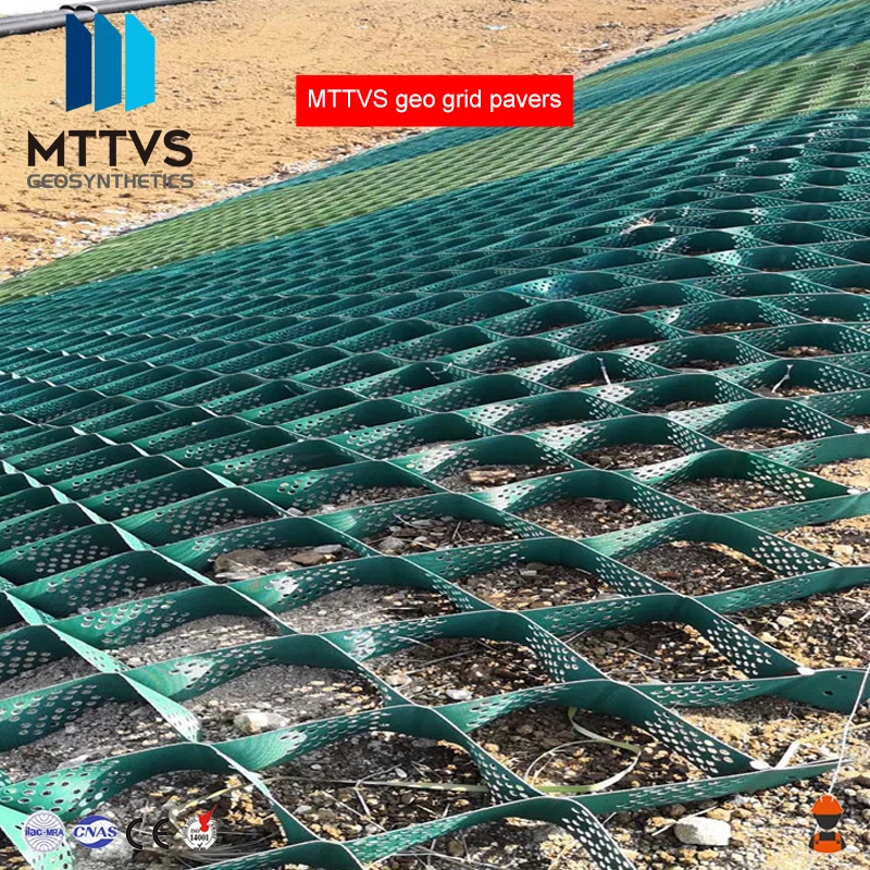 Защита склона дорожной дорожки, HDPE сотовая дорожка, пластиковый гравийный Стабилизатор geocell