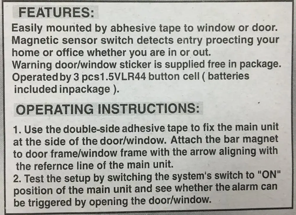 Home Safety Alarm System Standalone Magnetic Sensors Independent Wireless Home Door Window Entry Burglar Alarm Security Alarm